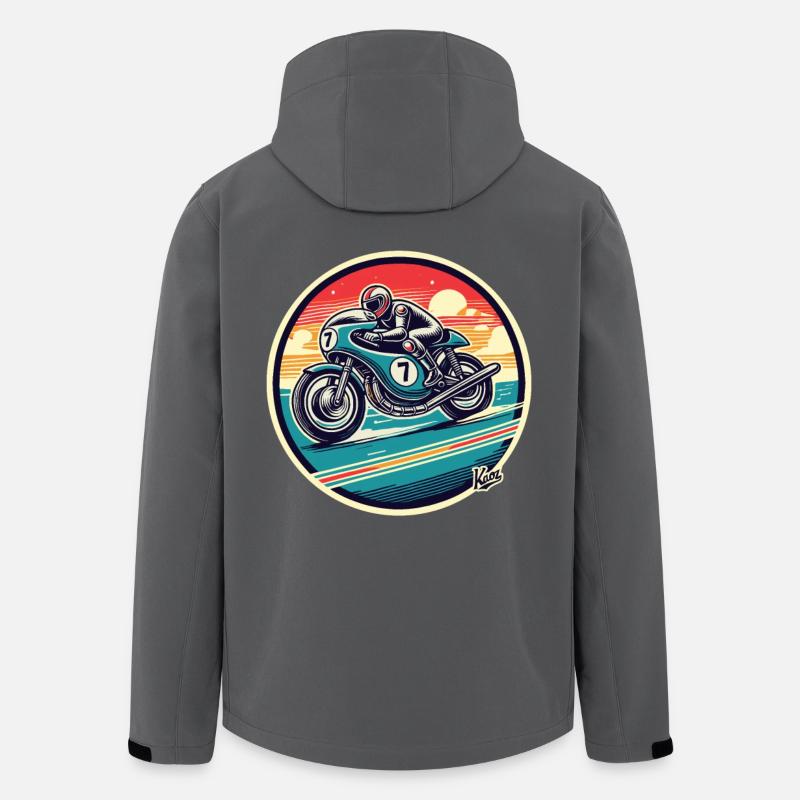 Classic Motorcycle Café Racer - Men’s Recycled Softshell Jacket by Stanley/Stella - anthracite
