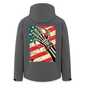 USA-Flagge und Kralle des Amerikanischer Albtraum - Recycelte Männer Softshell-Jacke von Stanley/Stella - Anthrazit - Hinten - AI Model Male 185 light (185cm)