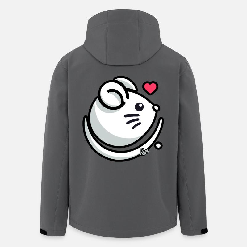 Love Heart and Mouse - Men’s Recycled Softshell Jacket by Stanley/Stella - anthracite