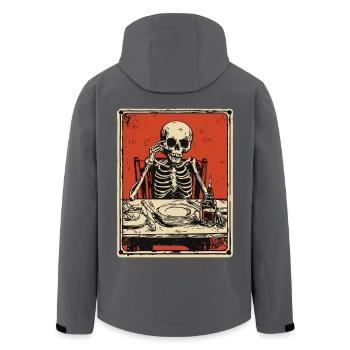 Guten Appetit Skelett - Recycelte Männer Softshell-Jacke von Stanley/Stella - Anthrazit - Hinten - AI Model Male 185 light (185cm)