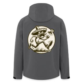 Mexikanischer Frosch mit Sombrero - Recycelte Männer Softshell-Jacke von Stanley/Stella - Anthrazit - Hinten - AI Model Male 185 light (185cm)