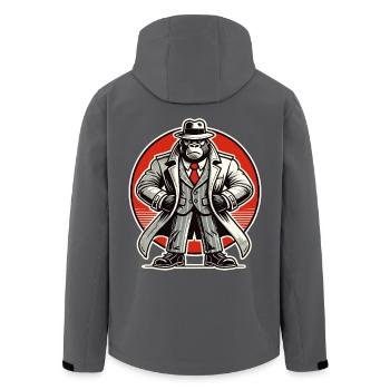Detektiv-Gorilla - Recycelte Männer Softshell-Jacke von Stanley/Stella - Anthrazit - Hinten - AI Model Male 185 light (185cm)