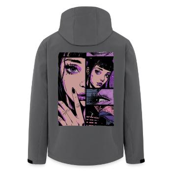 Mystisches Cartoon Mädchen - Recycelte Männer Softshell-Jacke von Stanley/Stella - Anthrazit - Hinten - AI Model Male 185 light (185cm)