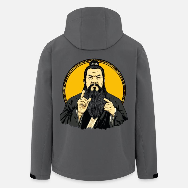 Parodie du philosophe chinois Confucius - Veste softshell homme en polyester recyclé Stanley/Stella - charbon