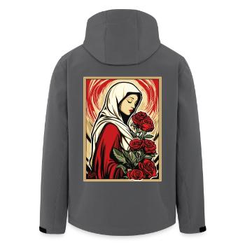 Die schöne Magd mit Rosen - Recycelte Männer Softshell-Jacke von Stanley/Stella - Anthrazit - Hinten - AI Model Male 185 light (185cm)