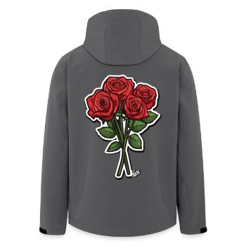 Ein Strauß Rosen - Recycelte Männer Softshell-Jacke von Stanley/Stella - Anthrazit - Hinten - AI Model Male 185 light (185cm)
