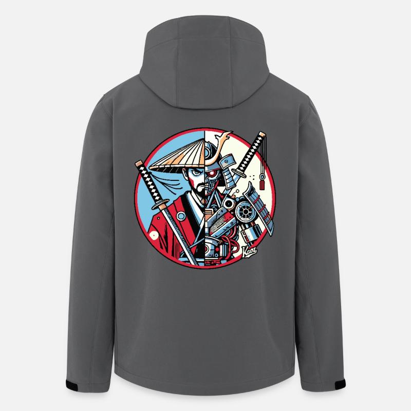Samurai-Ronin oder Mecha-Shogun - Recycelte Männer Softshell-Jacke von Stanley/Stella - Anthrazit