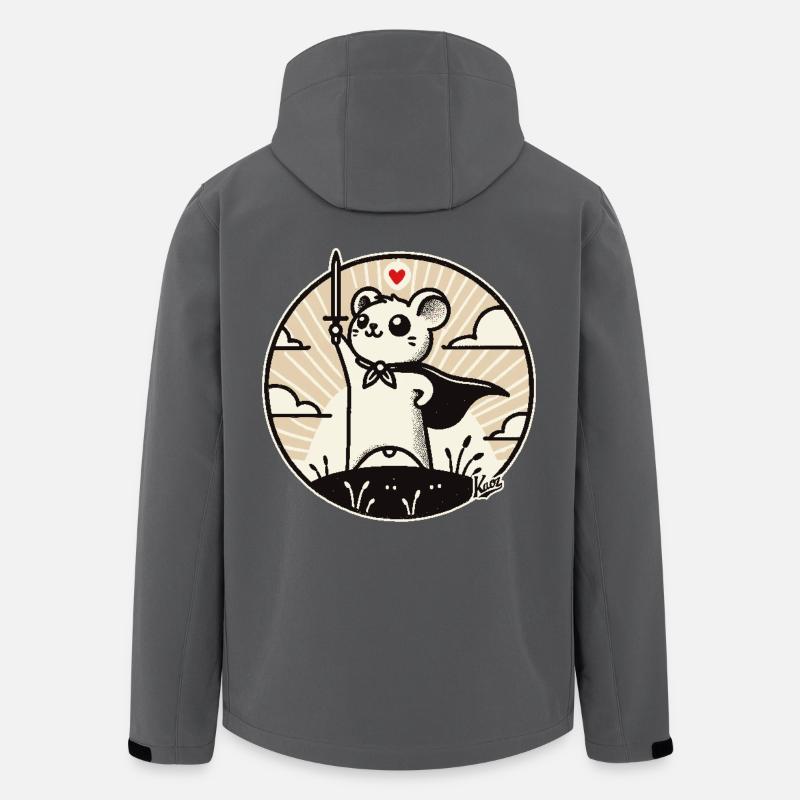 Mouse hero with cape - Men’s Recycled Softshell Jacket by Stanley/Stella - anthracite