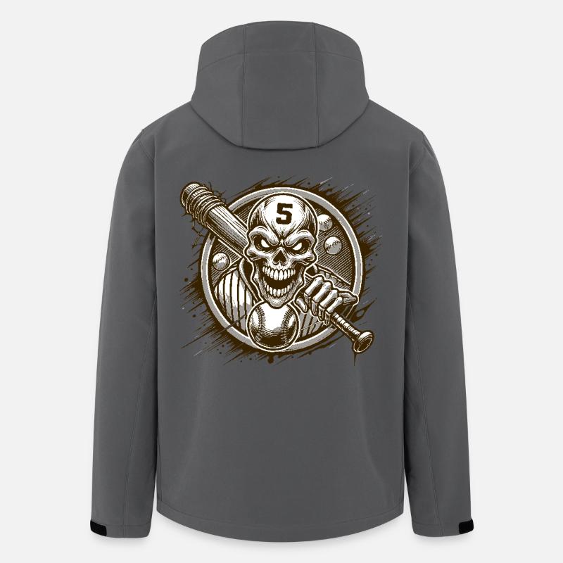 Baseball Totenkopf Schädel - Recycelte Männer Softshell-Jacke von Stanley/Stella - Anthrazit
