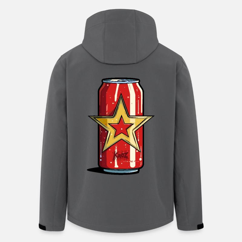 Erfrischende Soda-Getränke-Dose - Recycelte Männer Softshell-Jacke von Stanley/Stella - Anthrazit