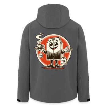 Teebeutel mit Teetasse für Tea Time - Recycelte Männer Softshell-Jacke von Stanley/Stella - Anthrazit - Hinten - AI Model Male 185 light (185cm)