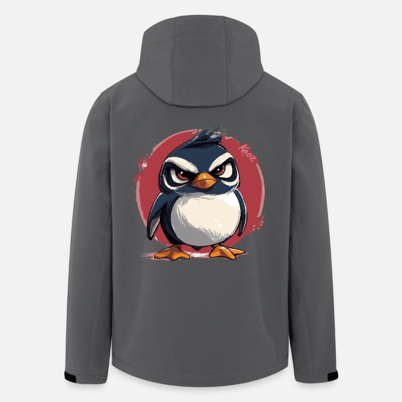 Schlechte-Laune-Pinguin - Recycelte Männer Softshell-Jacke von Stanley/Stella - Anthrazit