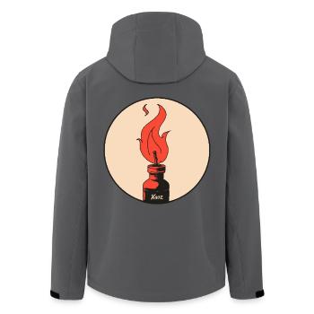 Die Flamme der Freiheit - Recycelte Männer Softshell-Jacke von Stanley/Stella - Anthrazit - Hinten - AI Model Male 185 light (185cm)