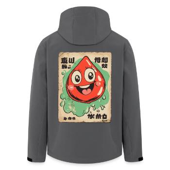 Shabby Fake Japanischer glücklicher Tropfen - Recycelte Männer Softshell-Jacke von Stanley/Stella - Anthrazit - Hinten - AI Model Male 185 light (185cm)