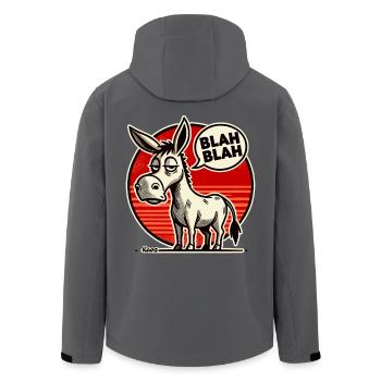 Gelangweilter Esel hört nur Blah Blah - Recycelte Männer Softshell-Jacke von Stanley/Stella - Anthrazit - Hinten - AI Model Male 185 light (185cm)