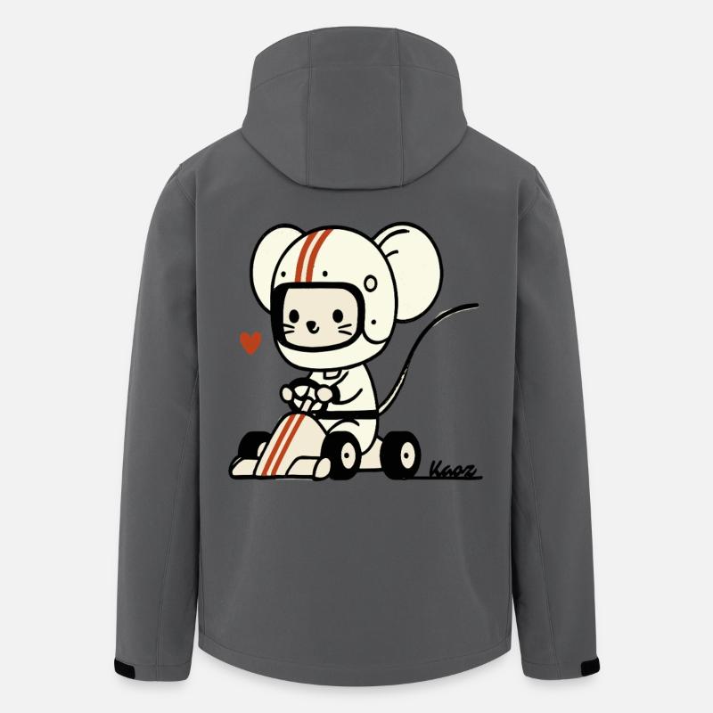 Go-Kart Maus-Rennfahrer - Recycelte Männer Softshell-Jacke von Stanley/Stella - Anthrazit