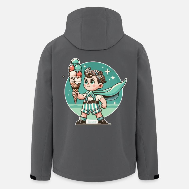 Eiscreme-Held Retro Superboy - Recycelte Männer Softshell-Jacke von Stanley/Stella - Anthrazit