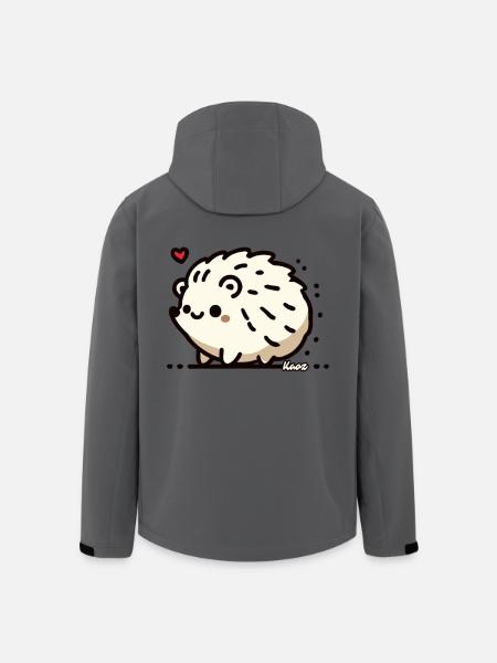 Stachelig süß, ein Igel mit Herz - Recycelte Männer Softshell-Jacke von Stanley/Stella - Anthrazit