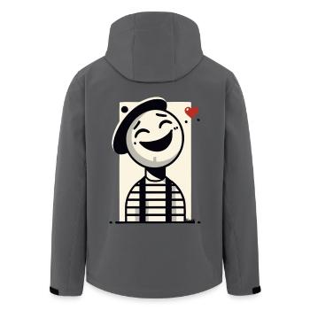 Franz, der verliebte Pantomime - Recycelte Männer Softshell-Jacke von Stanley/Stella - Anthrazit - Hinten - AI Model Male 185 light (185cm)