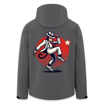 Moonwalk-Monkey Affentanz Affe - Recycelte Männer Softshell-Jacke von Stanley/Stella - Anthrazit - Hinten - AI Model Male 185 light (185cm)