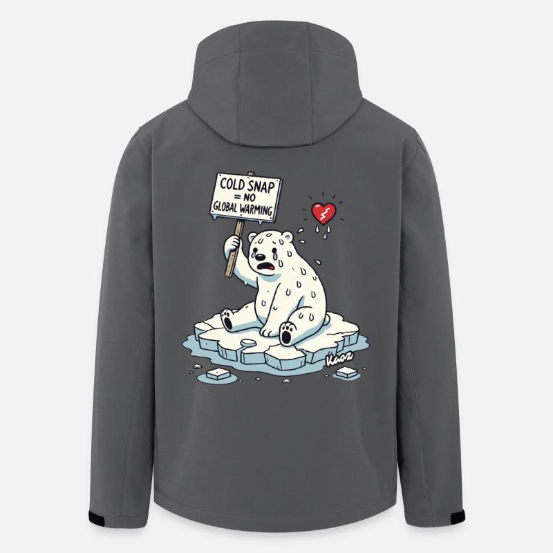 Schwitzender Eisbär Klimawandel Protest - Recycelte Männer Softshell-Jacke von Stanley/Stella - Anthrazit