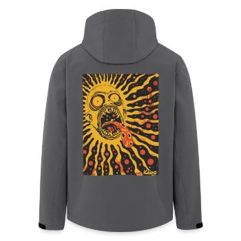 Verrückte Psycho Horror Sonne - Recycelte Männer Softshell-Jacke von Stanley/Stella - Anthrazit - Hinten - AI Model Male 185 light (185cm)