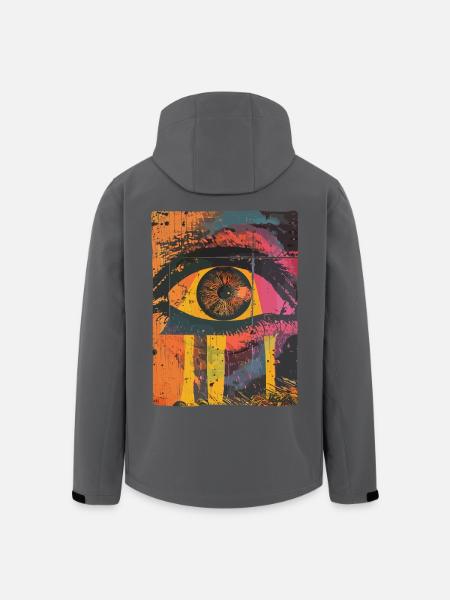 Pop Art Auge Graffiti - Recycelte Männer Softshell-Jacke von Stanley/Stella - Anthrazit