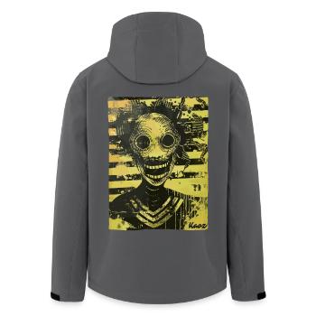 Albtraumhaftes Horror-Motiv - Recycelte Männer Softshell-Jacke von Stanley/Stella - Anthrazit - Hinten - AI Model Male 185 light (185cm)