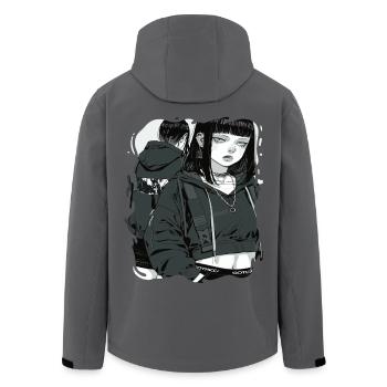 Düstere Gothic Anime Girl Ästhetik - Recycelte Männer Softshell-Jacke von Stanley/Stella - Anthrazit - Hinten - AI Model Male 185 light (185cm)