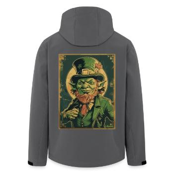 Stolzer Leprechaun – Irische Legende - Recycelte Männer Softshell-Jacke von Stanley/Stella - Anthrazit - Hinten - AI Model Male 185 light (185cm)