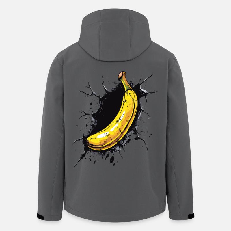 Banane bricht durch Wand - Recycelte Männer Softshell-Jacke von Stanley/Stella - Anthrazit