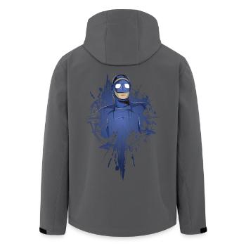 Tauchen, Taucher, Apnoe Taucher, Scuba Diver - Recycelte Männer Softshell-Jacke von Stanley/Stella - Anthrazit - Hinten - AI Model Male 185 light (185cm)