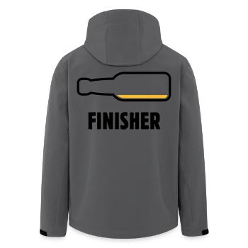 Finisher (Bier / Bierchen / Biertrinker / POS 2C) - Recycelte Männer Softshell-Jacke von Stanley/Stella - Anthrazit - Hinten - AI Model Male 185 light (185cm)