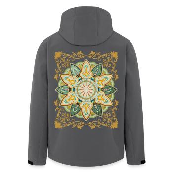 Vintage-Design Mandala-Design Vintage-Mandala - Recycelte Männer Softshell-Jacke von Stanley/Stella - Anthrazit - Hinten - AI Model Male 185 light (185cm)