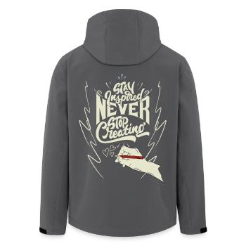 Spruch für Künstler Künstlerin Maler und Zeichner - Recycelte Männer Softshell-Jacke von Stanley/Stella - Anthrazit - Hinten - AI Model Male 185 light (185cm)