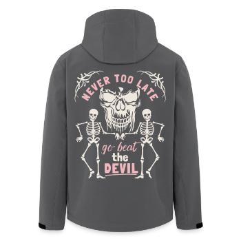Totenkopf, Tod, Skelett Skull Spruch Motivation - Recycelte Männer Softshell-Jacke von Stanley/Stella - Anthrazit - Hinten - AI Model Male 185 light (185cm)