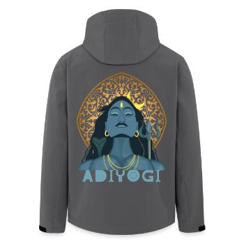Adiyogi, Yoga, Yoga-Motiv, Boho-Yoga Om-Mandala - Recycelte Männer Softshell-Jacke von Stanley/Stella - Anthrazit - Hinten - AI Model Male 185 light (185cm)