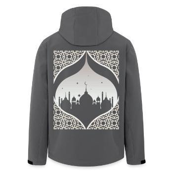 Moschee, Islamischer Glaube, Ramadan Kareem - Recycelte Männer Softshell-Jacke von Stanley/Stella - Anthrazit - Hinten - AI Model Male 185 light (185cm)