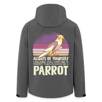 Immer Sei Du Selbst Es Sei Denn Du Kannst Ein - Recycelte Männer Softshell-Jacke von Stanley/Stella - Anthrazit - Hinten - AI Model Male 185 light (185cm)