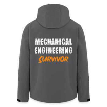 Mechanical Engineering Survivor Lustiger Spruch - Recycelte Männer Softshell-Jacke von Stanley/Stella - Anthrazit - Hinten - AI Model Male 185 light (185cm)