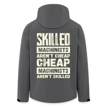 Skilled Machinists Aren't Cheap Humor - Recycelte Männer Softshell-Jacke von Stanley/Stella - Anthrazit - Hinten - AI Model Male 185 light (185cm)