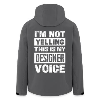 Ich Schreie Nicht Das Ist Meine Designerstimme - Recycelte Männer Softshell-Jacke von Stanley/Stella - Anthrazit - Hinten - AI Model Male 185 light (185cm)