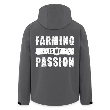 Landwirtschaft Ist Meine Leidenschaft - Recycelte Männer Softshell-Jacke von Stanley/Stella - Anthrazit - Hinten - AI Model Male 185 light (185cm)