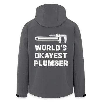 Weltbester Durchschnitts-Klempner Humorvoller - Recycelte Männer Softshell-Jacke von Stanley/Stella - Anthrazit - Hinten - AI Model Male 185 light (185cm)