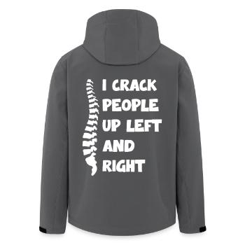 I Crack People Up Left And Right Humorvoller - Recycelte Männer Softshell-Jacke von Stanley/Stella - Anthrazit - Hinten - AI Model Male 185 light (185cm)