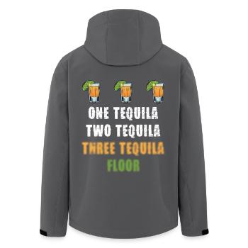 One Tequila Two Tequila Three Tequila Floor - Recycelte Männer Softshell-Jacke von Stanley/Stella - Anthrazit - Hinten - AI Model Male 185 light (185cm)