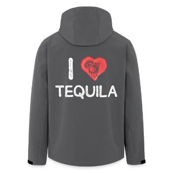 Ich Liebe Tequila Party Design - Recycelte Männer Softshell-Jacke von Stanley/Stella - Anthrazit - Hinten - AI Model Male 185 light (185cm)