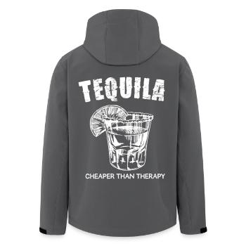 Tequila Günstiger Als Therapie Spruch - Recycelte Männer Softshell-Jacke von Stanley/Stella - Anthrazit - Hinten - AI Model Male 185 light (185cm)