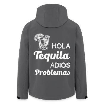 Hola Tequila Adios Problemas Fiesta Stimmung - Recycelte Männer Softshell-Jacke von Stanley/Stella - Anthrazit - Hinten - AI Model Male 185 light (185cm)