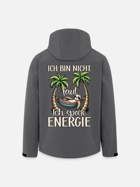 Faultier Langschläfer Müde, Ich bin nicht faul - Recycelte Männer Softshell-Jacke von Stanley/Stella - Anthrazit